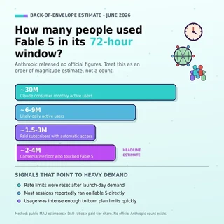 Back-of-envelope estimate of Fable 5 reach