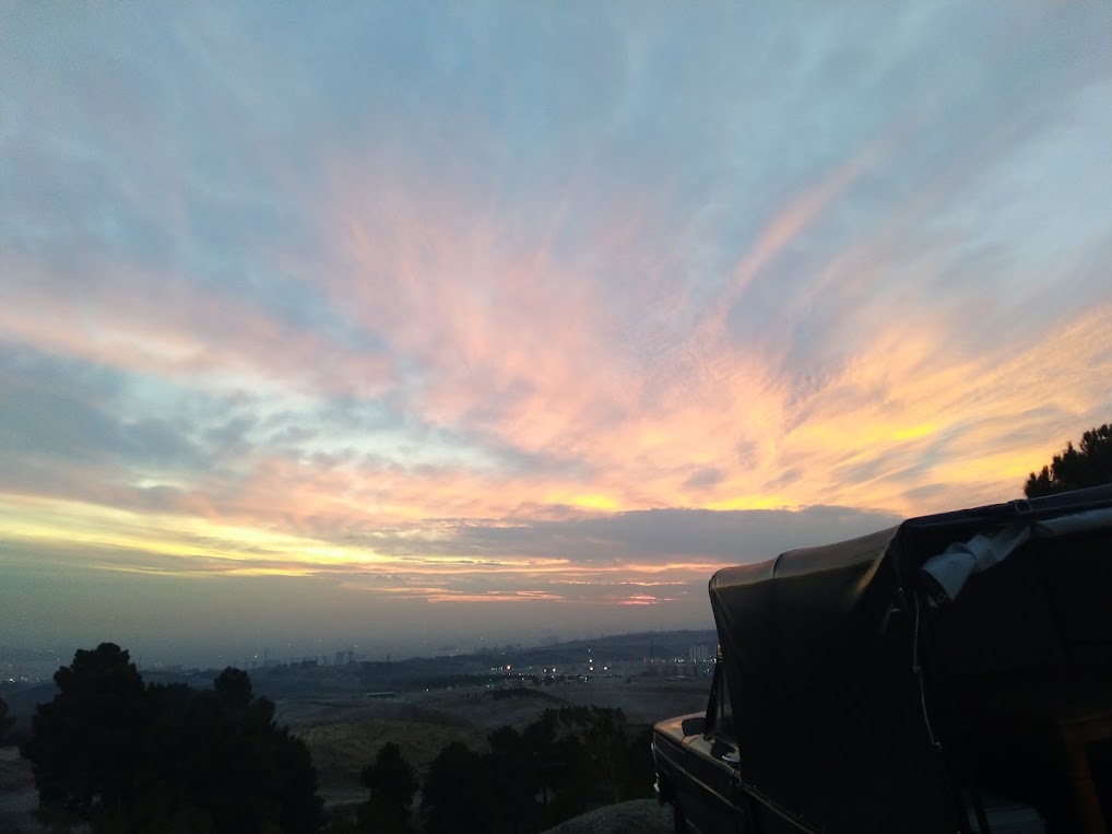 Offroad trail mountain sunset