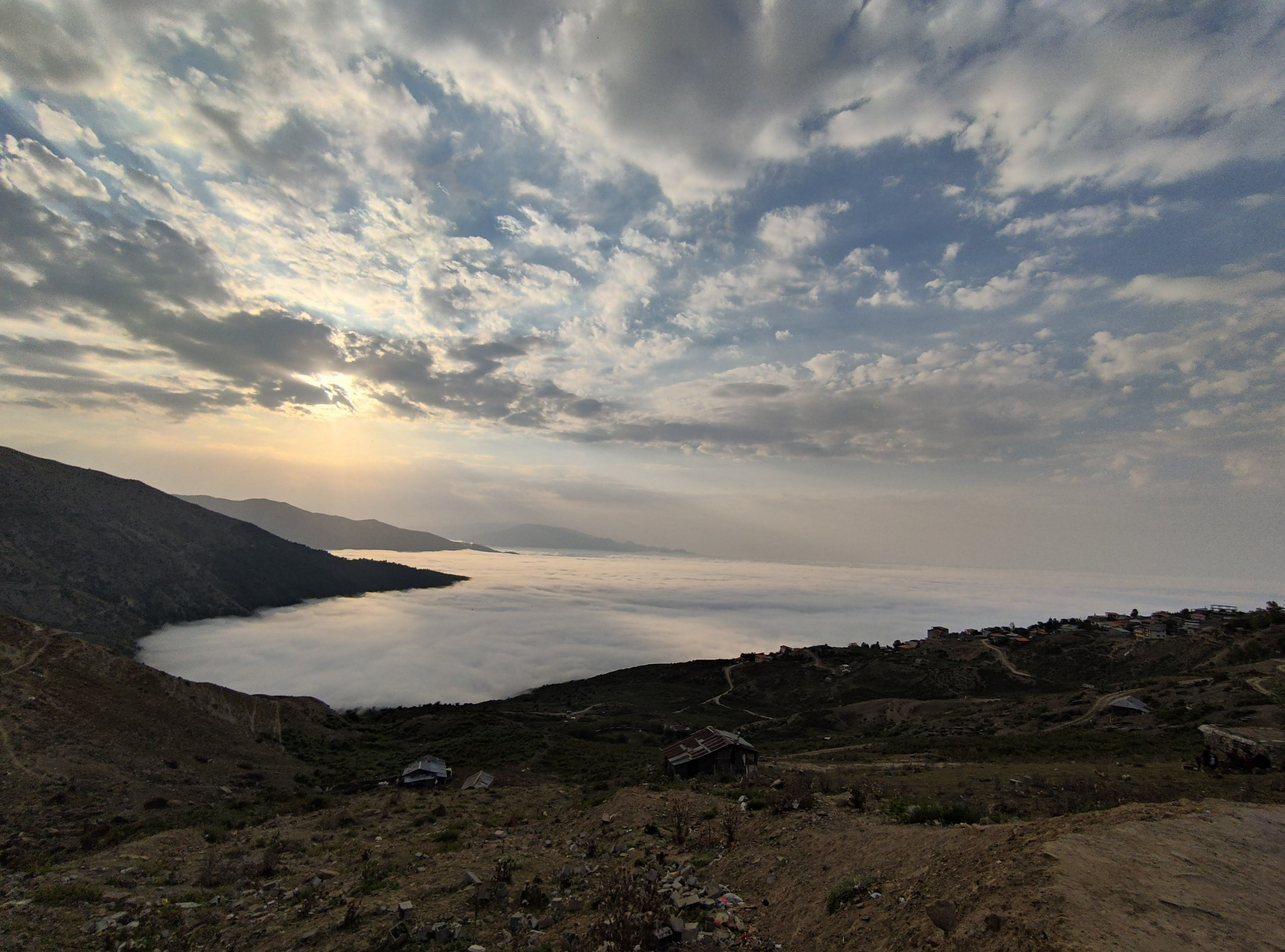 High altitude cloud inversion landscape
